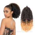 Συνθετικές αλογοουρές Afro Kinky Curly Ombre με κορδόνια